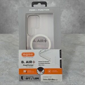 W7. Base B. Air+ Case For Samsung Galaxy S23 Ultra In Clear W/MagCharge